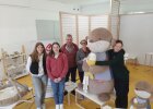 Die 4 Girls' Day Teilnehmerinnen des GAA Coburg zusammen mit Herrn Witzgall zu Besuch bei der Firma Fehn GmbH & Co. KG in Rödental.